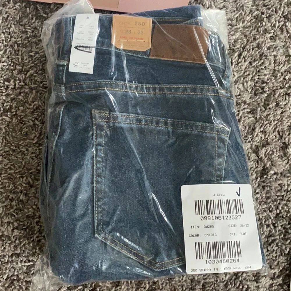 JCrew 250 Skinny-fit stretch jean in one-year wash AW285